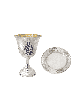 Coupe de Kiddush en argent martelé, coupes de Kiddush modernes, Judaica israélienne