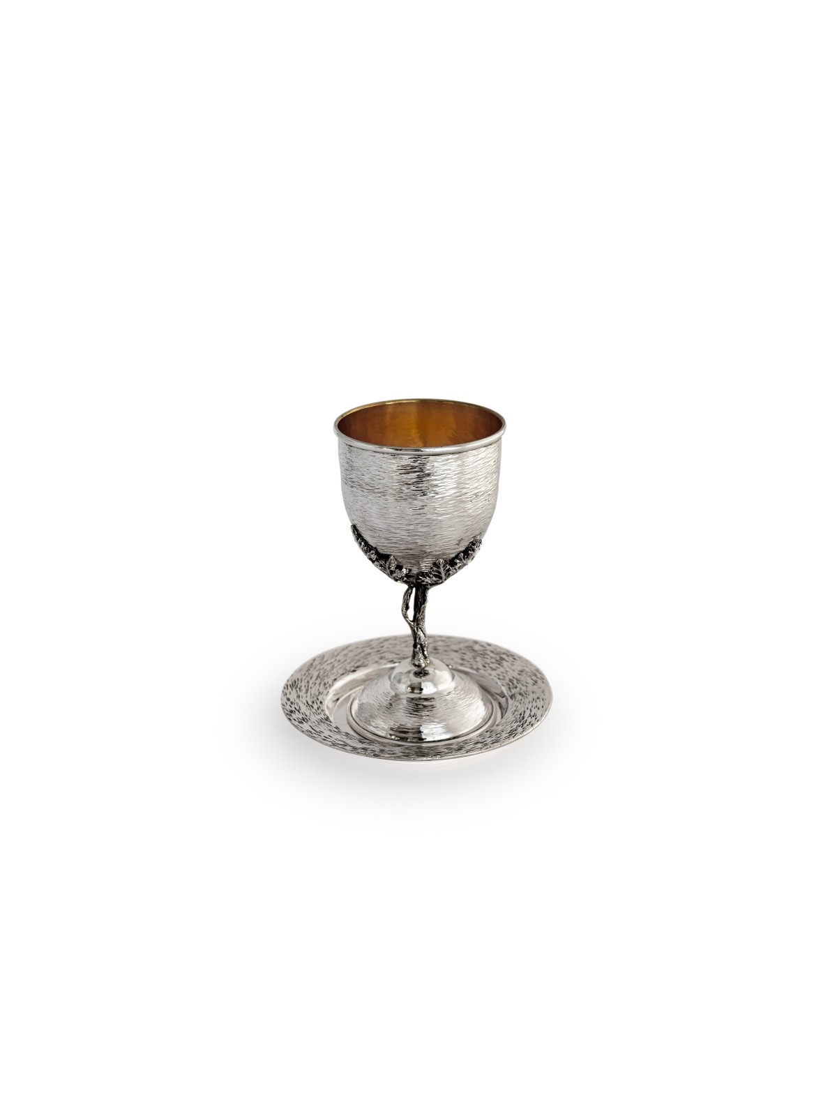Coupe de Kiddouch martelée avec tige unique, cadeaux de Pâque, Judaï israélien
