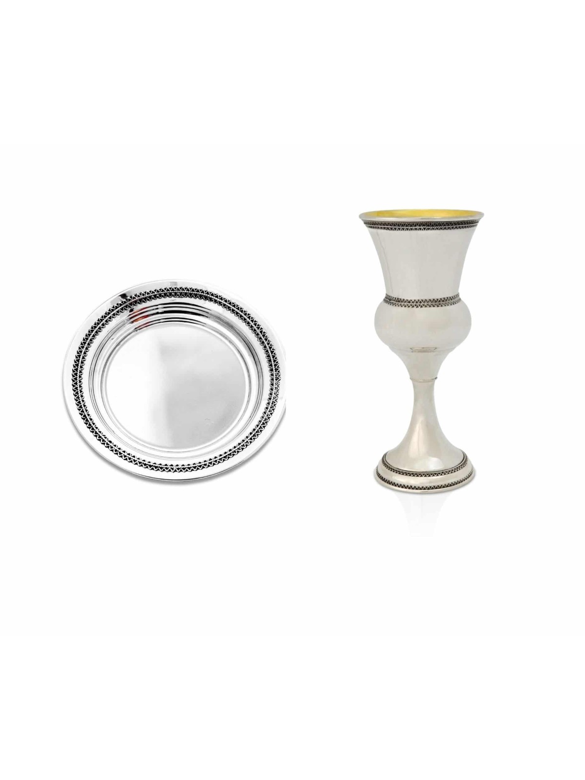 Sabbath Kiddush Cup with Hebrew Blessing , Passover Gifts , Israeli Ju