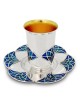 Ensemble unique de tasses de Kiddush avec design géométrique, tasses de Kiddush modernes, I