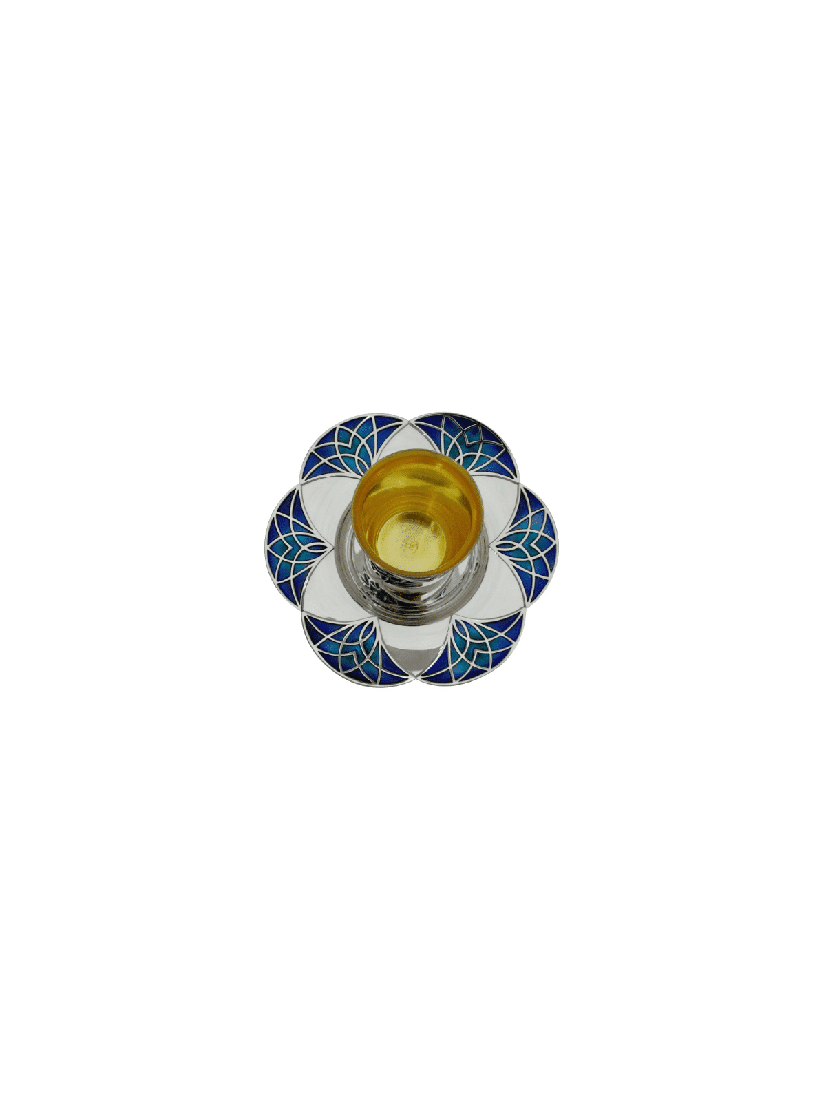 Ensemble unique de tasses de Kiddush avec design géométrique, tasses de Kiddush modernes, I
