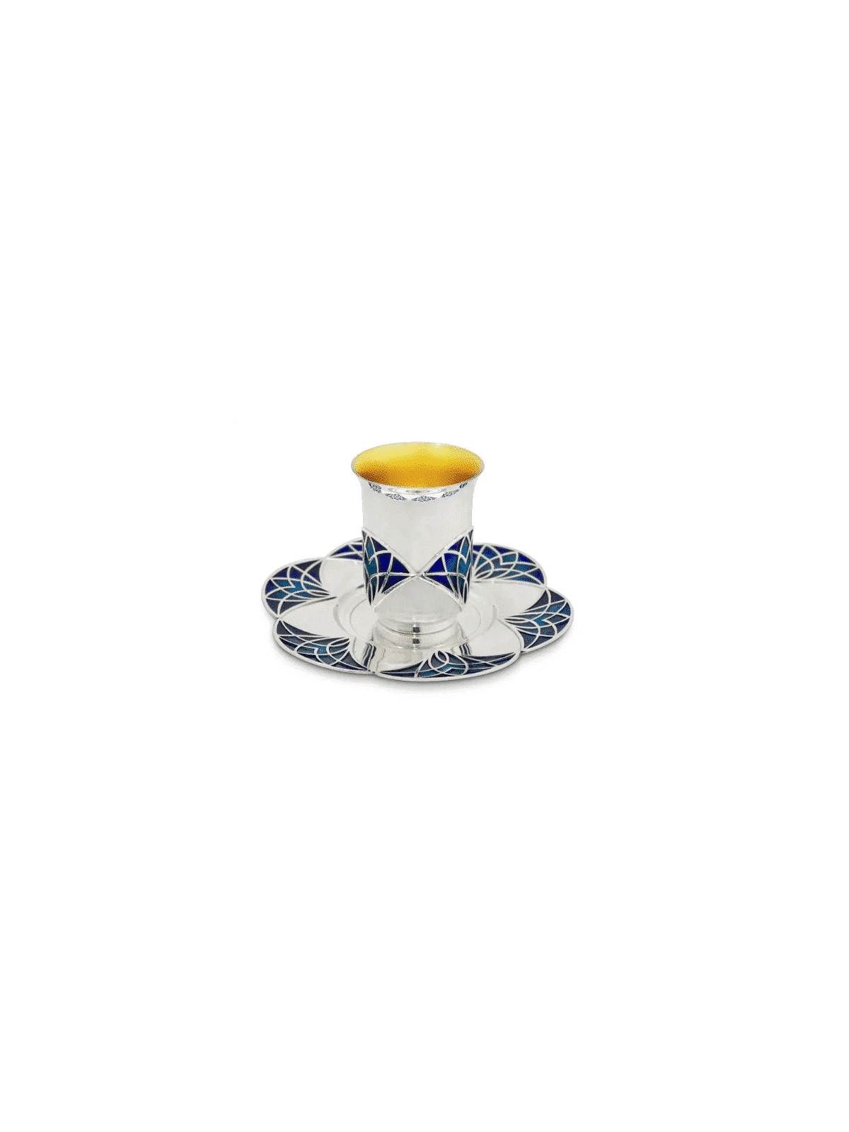 Ensemble unique de tasses de Kiddush avec design géométrique, tasses de Kiddush modernes, I