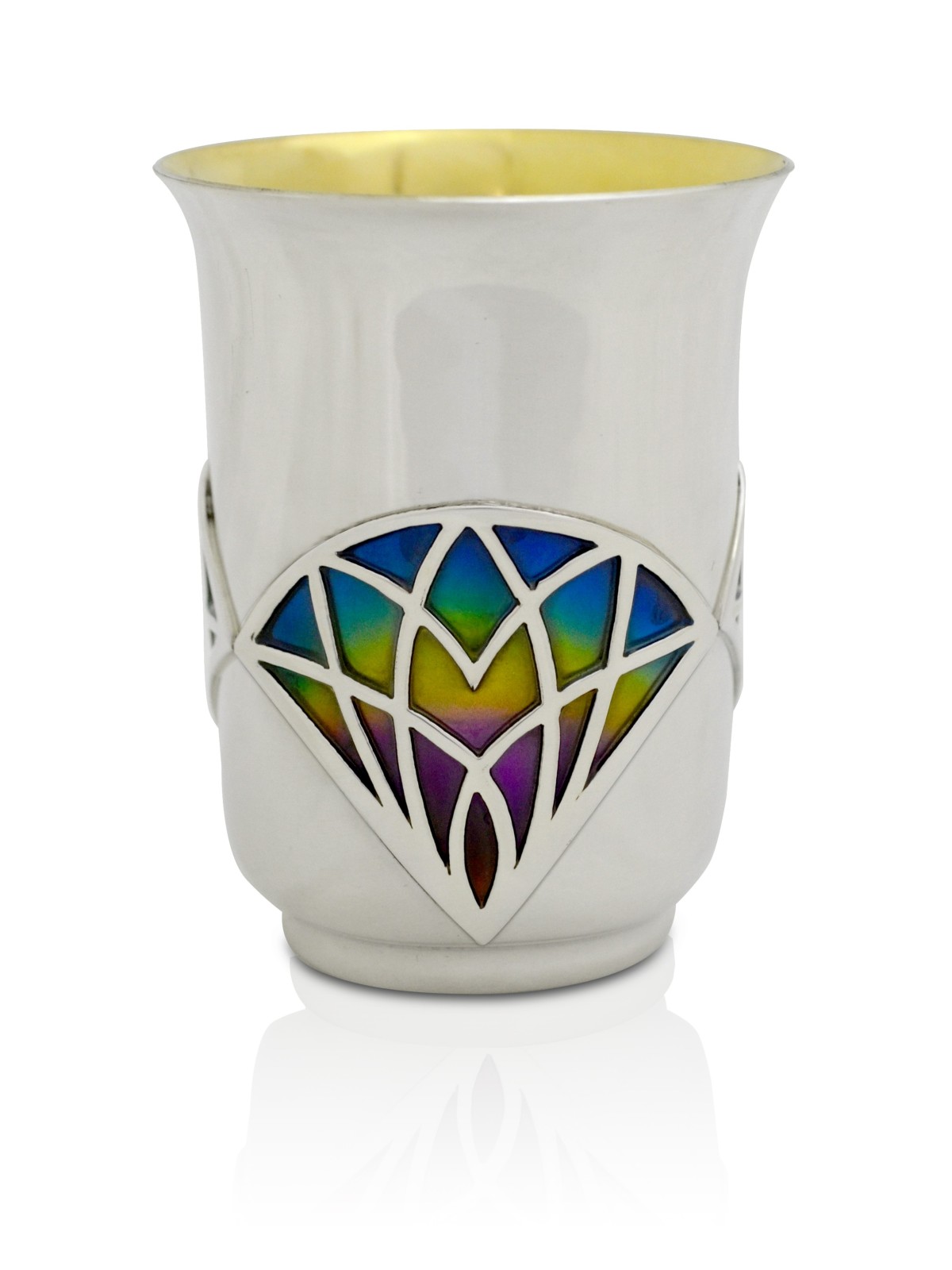 Ensemble unique de tasses de Kiddush avec design géométrique, tasses de Kiddush modernes, I