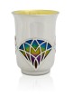Ensemble unique de tasses de Kiddush avec design géométrique, tasses de Kiddush modernes, I