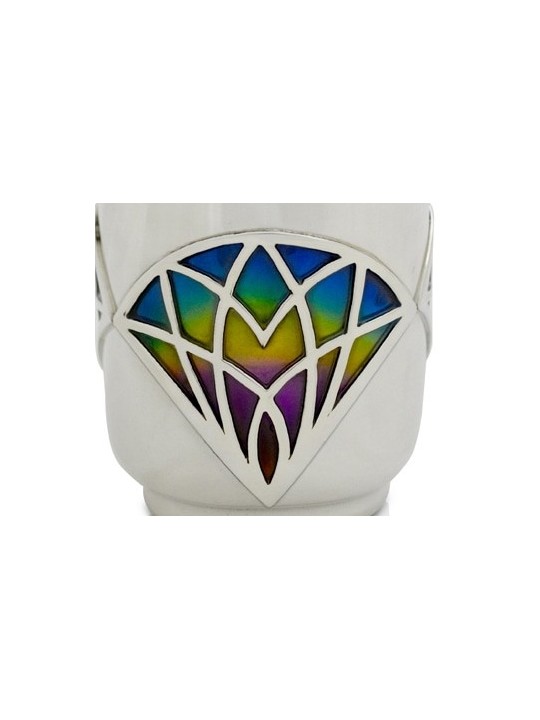 Ensemble unique de tasses de Kiddush avec design géométrique, tasses de Kiddush modernes, I