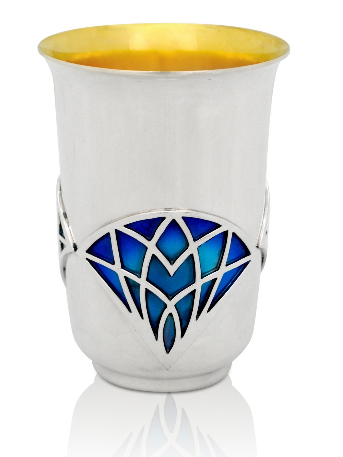 Ensemble unique de tasses de Kiddush avec design géométrique, tasses de Kiddush modernes, I