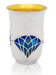 Ensemble unique de tasses de Kiddush avec design géométrique, tasses de Kiddush modernes, I