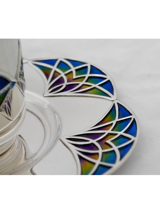 Ensemble unique de tasses de Kiddush avec design géométrique, tasses de Kiddush modernes, I