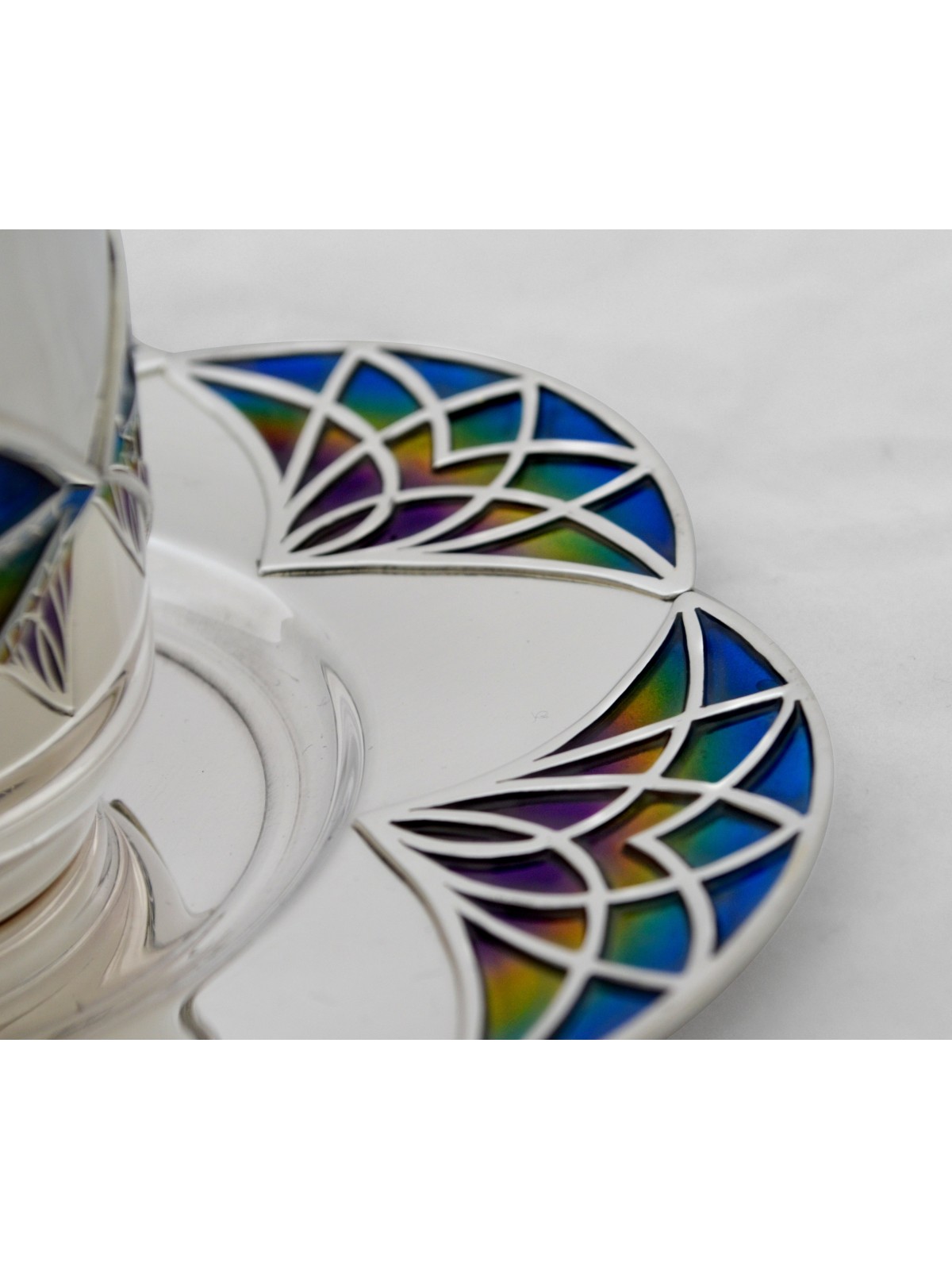 Ensemble unique de tasses de Kiddush avec design géométrique, tasses de Kiddush modernes, I