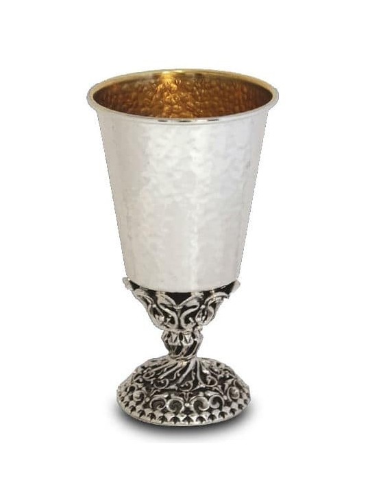 Coupe de Kiddouch élégante avec filigrane floral, cadeaux de Pâque, Ju israélien