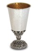 Coupe de Kiddouch élégante avec filigrane floral, cadeaux de Pâque, Ju israélien