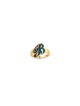 Une bague de lettre de nom en or coloré en émail épais, cadeaux Tu B'Av, israélien