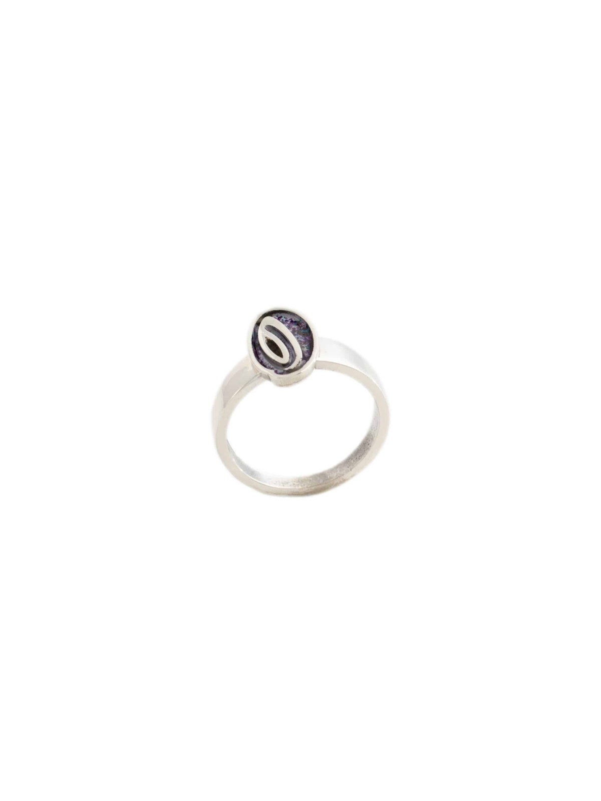 A Thick Enamel Colored Gold Name Letter Ring , Tu B'Av Gifts , Israeli