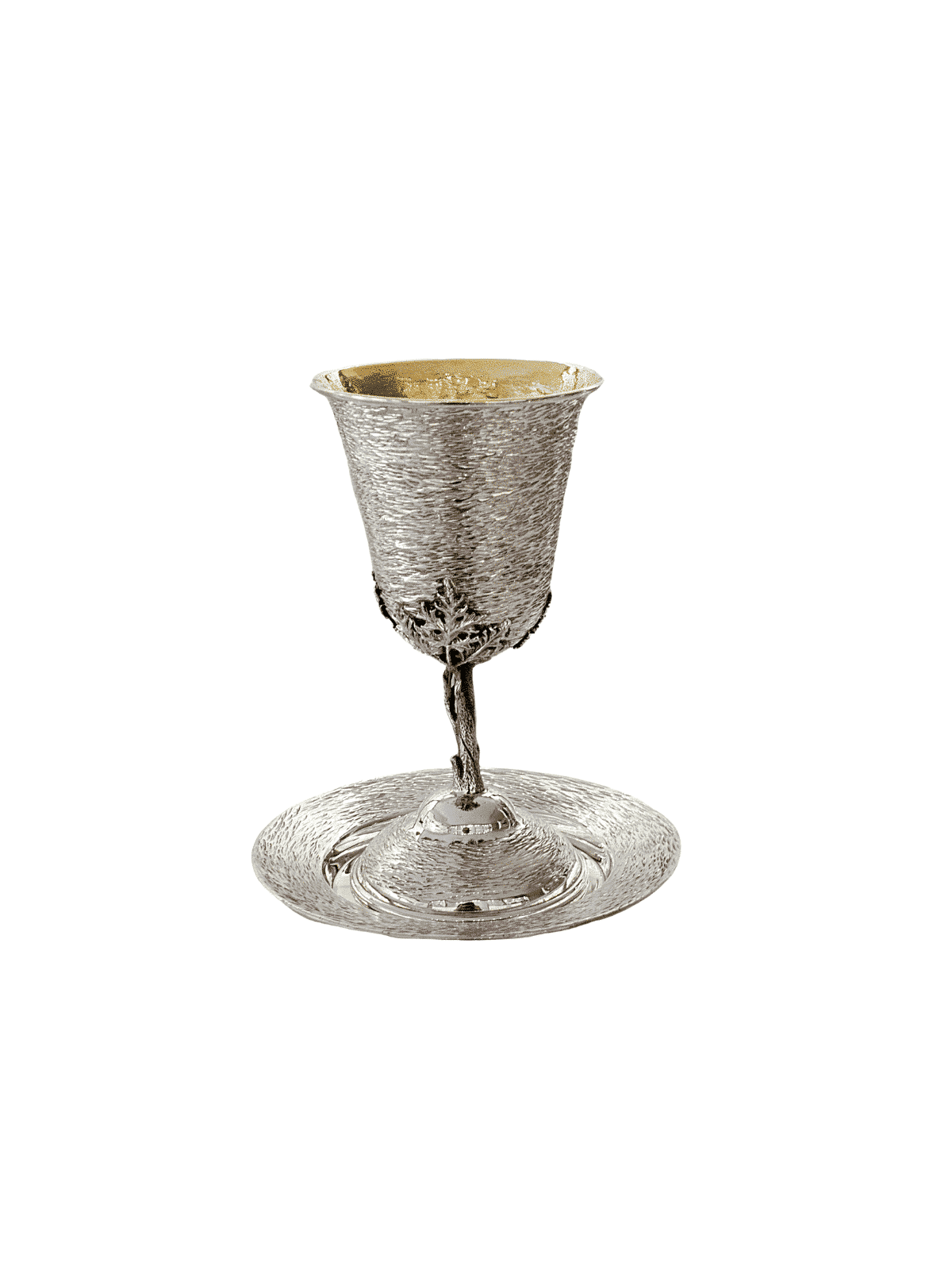 Ensemble Kiddush en argent sterling martelé, cadeaux de Pâque, judaïque israélien