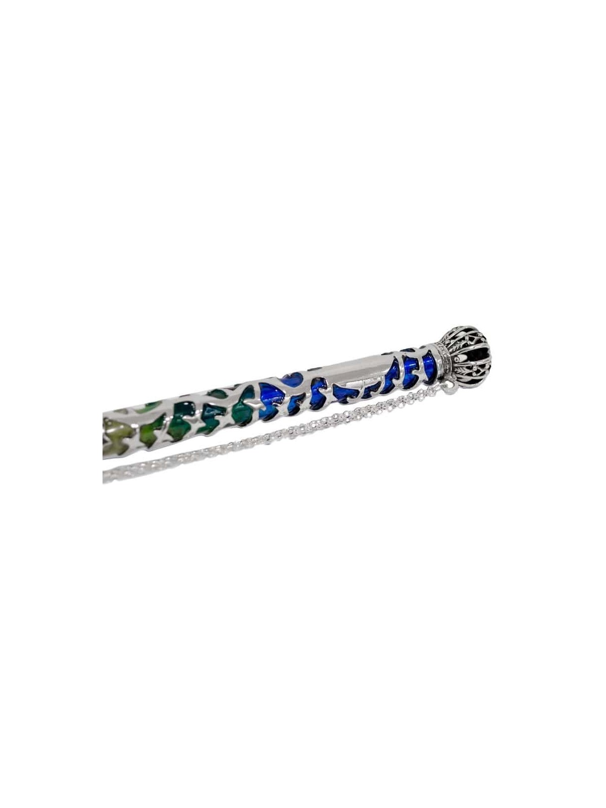 Silver Extra Large Colorful Torah Pointer , Shabbat Gifts , Israeli Ju