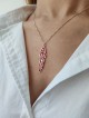 Collier de nom 3D en or 14 carats avec émail coloré, collier de nom coloré
