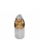 Bougeoir commémoratif martelé par argent fait sur commande, bougie d'argent sterling