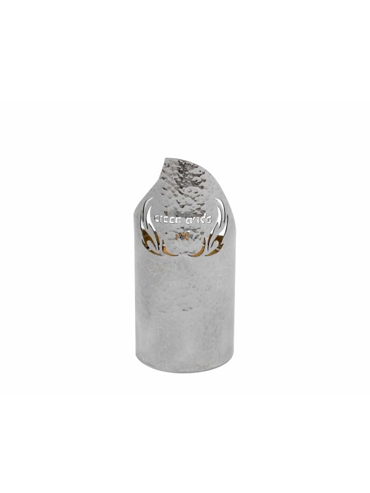 Bougeoir commémoratif martelé par argent fait sur commande, bougie d'argent sterling