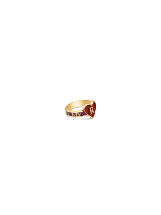 Cœur en or 14 carats et bague d’amour initiale, cadeaux Tu B’Av, Judaica israélienne
