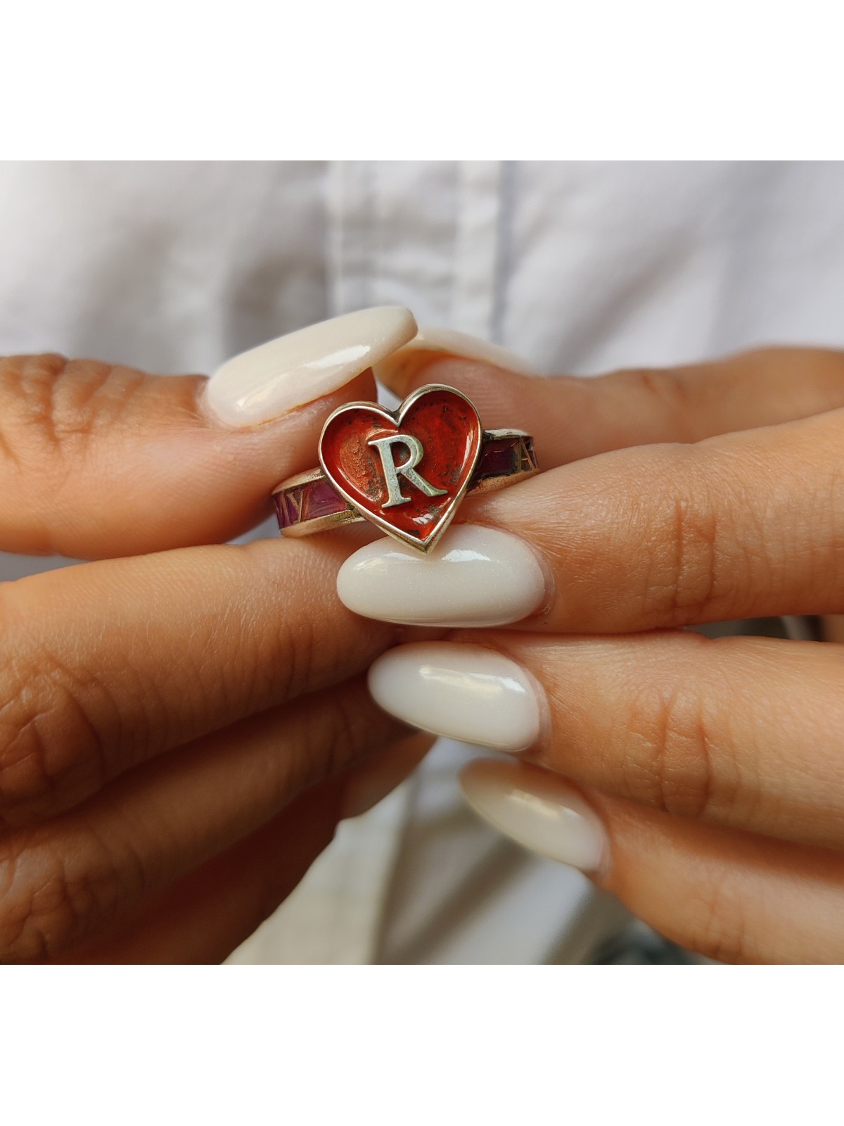 Cœur en or 14 carats et bague d’amour initiale, cadeaux Tu B’Av, Judaica israélienne