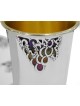 Ensemble de Kiddush aux raisins uniques avec émail froid coloré, Kiddush Cu moderne