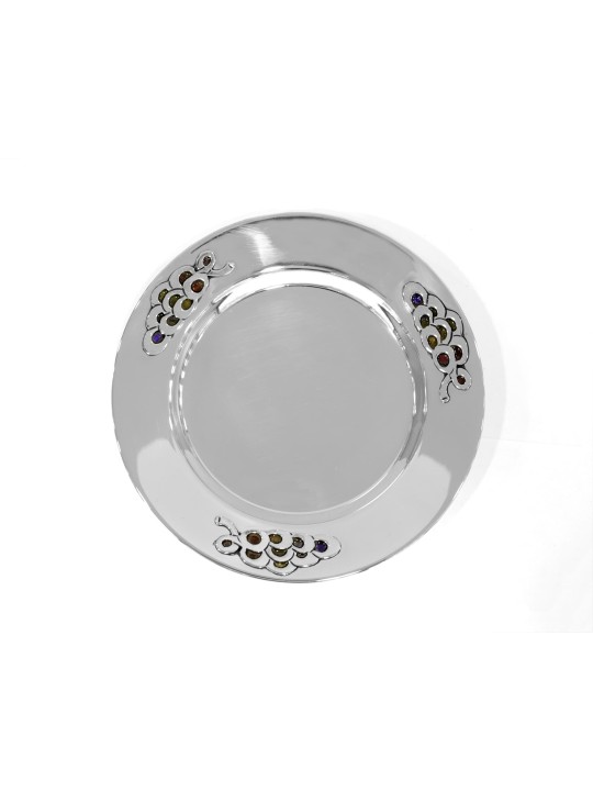 Ensemble de Kiddush aux raisins uniques avec émail froid coloré, Kiddush Cu moderne