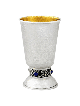 Coupe de Kiddouch martelée en argent sterling 925 unique, cadeaux de Pâque, Isr