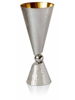 Coupe de Kiddush en argent sterling martelé, coupes de Kiddush modernes, J israélien