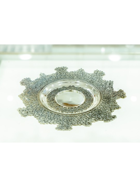 Silver Kiddush Cup with Unique Filigree , Passover Gifts , Israeli Jud