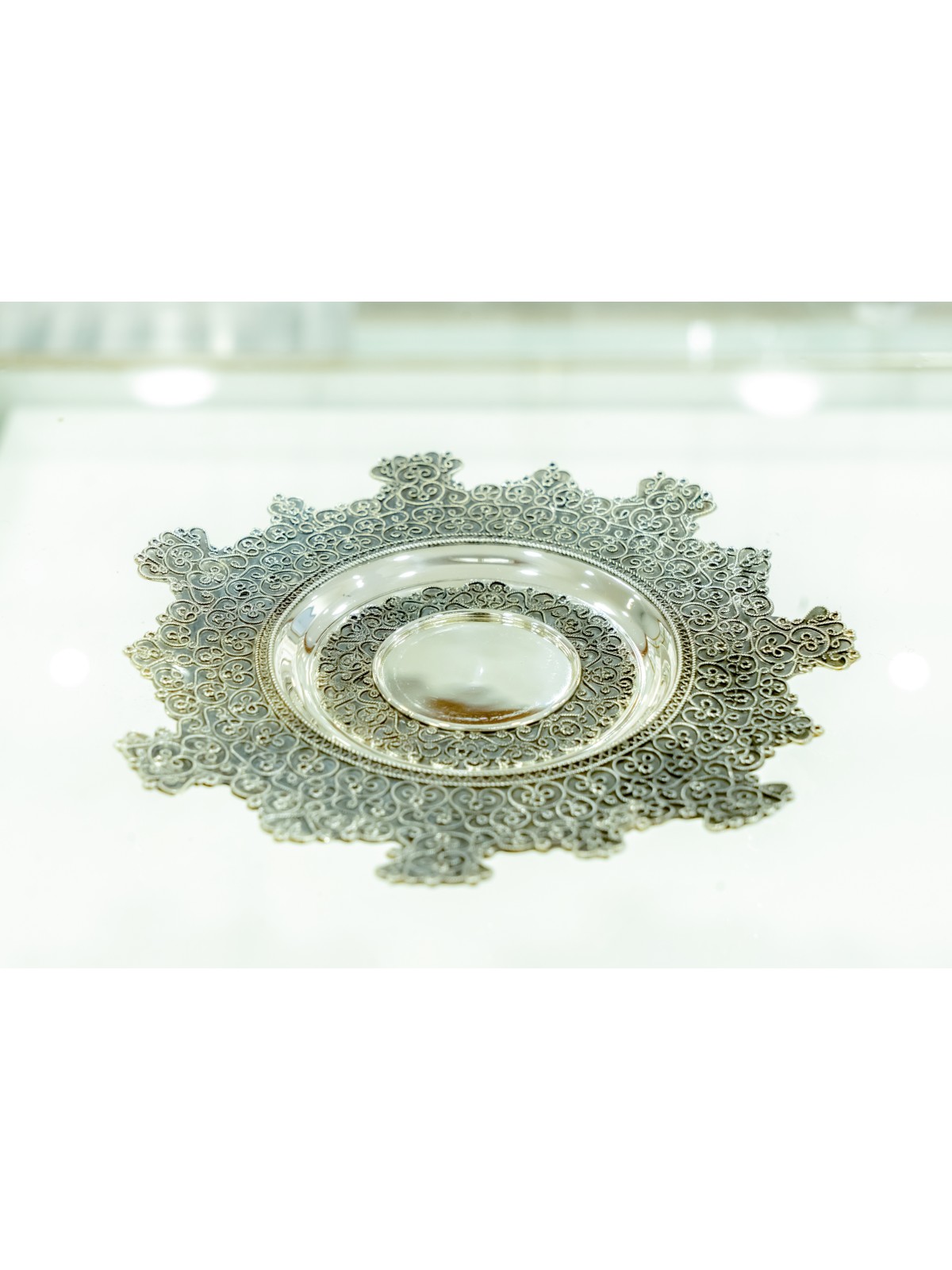 Silver Kiddush Cup with Unique Filigree , Passover Gifts , Israeli Jud