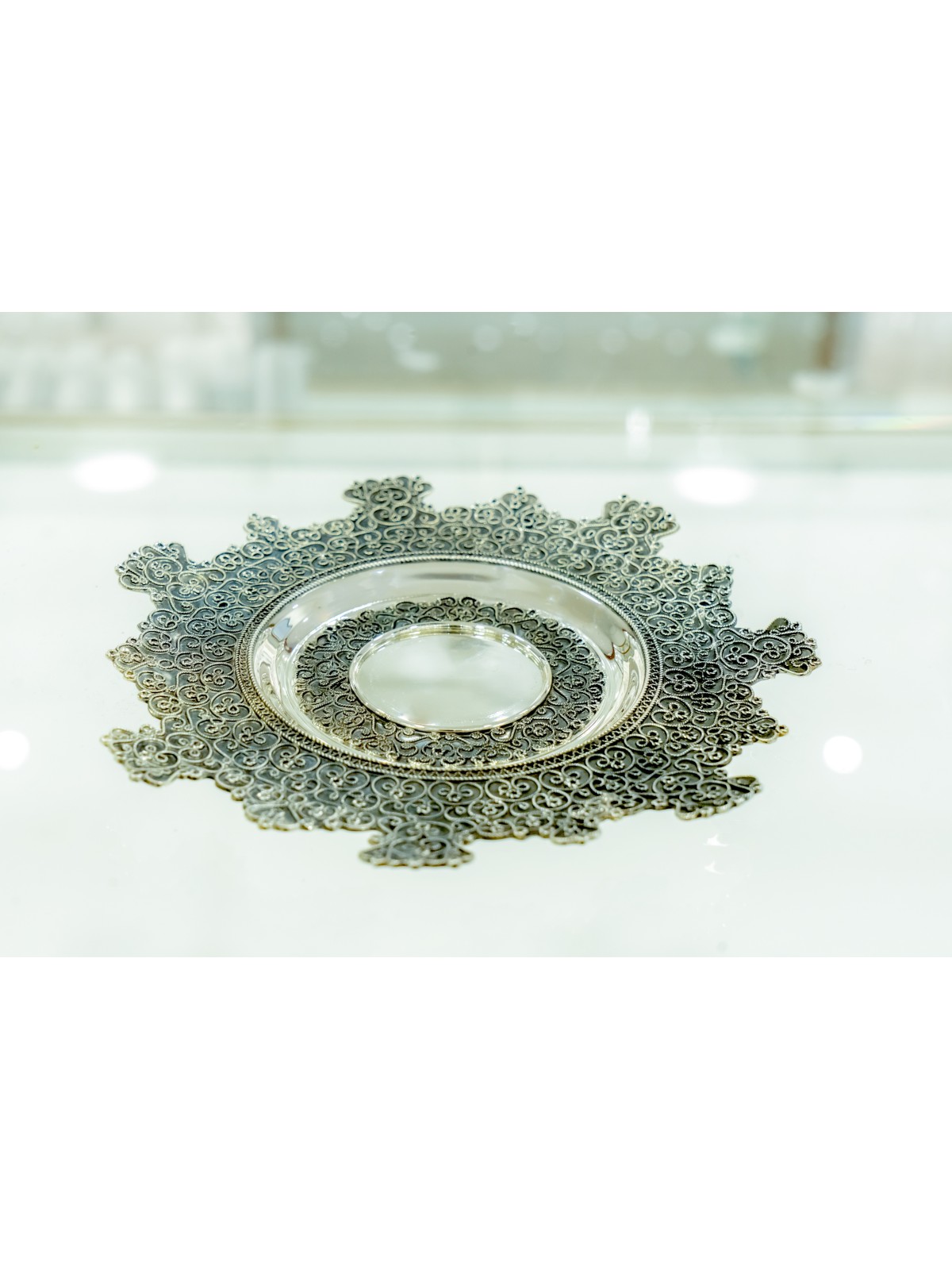 Silver Kiddush Cup with Unique Filigree , Passover Gifts , Israeli Jud