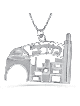 Collier de Jérusalem personnalisé en Yelllo 14K, bijoux de Jérusalem