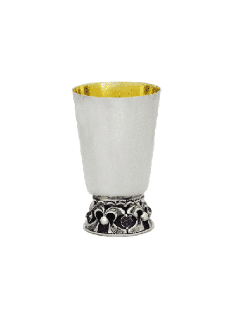 Coupe de Kiddouch en argent unique avec pierres d'améthyste, cadeaux de Pâque, Isra