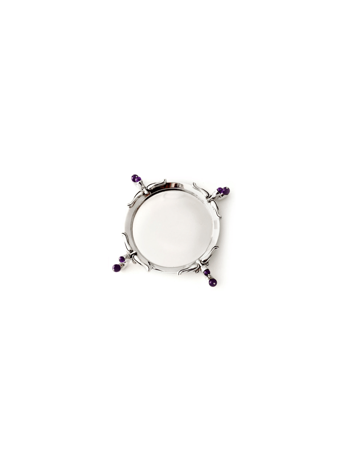 Coupe de Kiddouch en argent unique avec pierres d'améthyste, cadeaux de Pâque, Isra