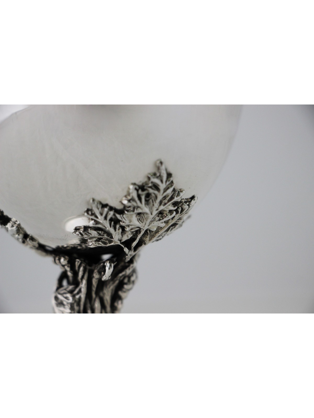Majestic Grapevine Sculptural Sterling Elijah's Cu , Modern Kiddush Cu