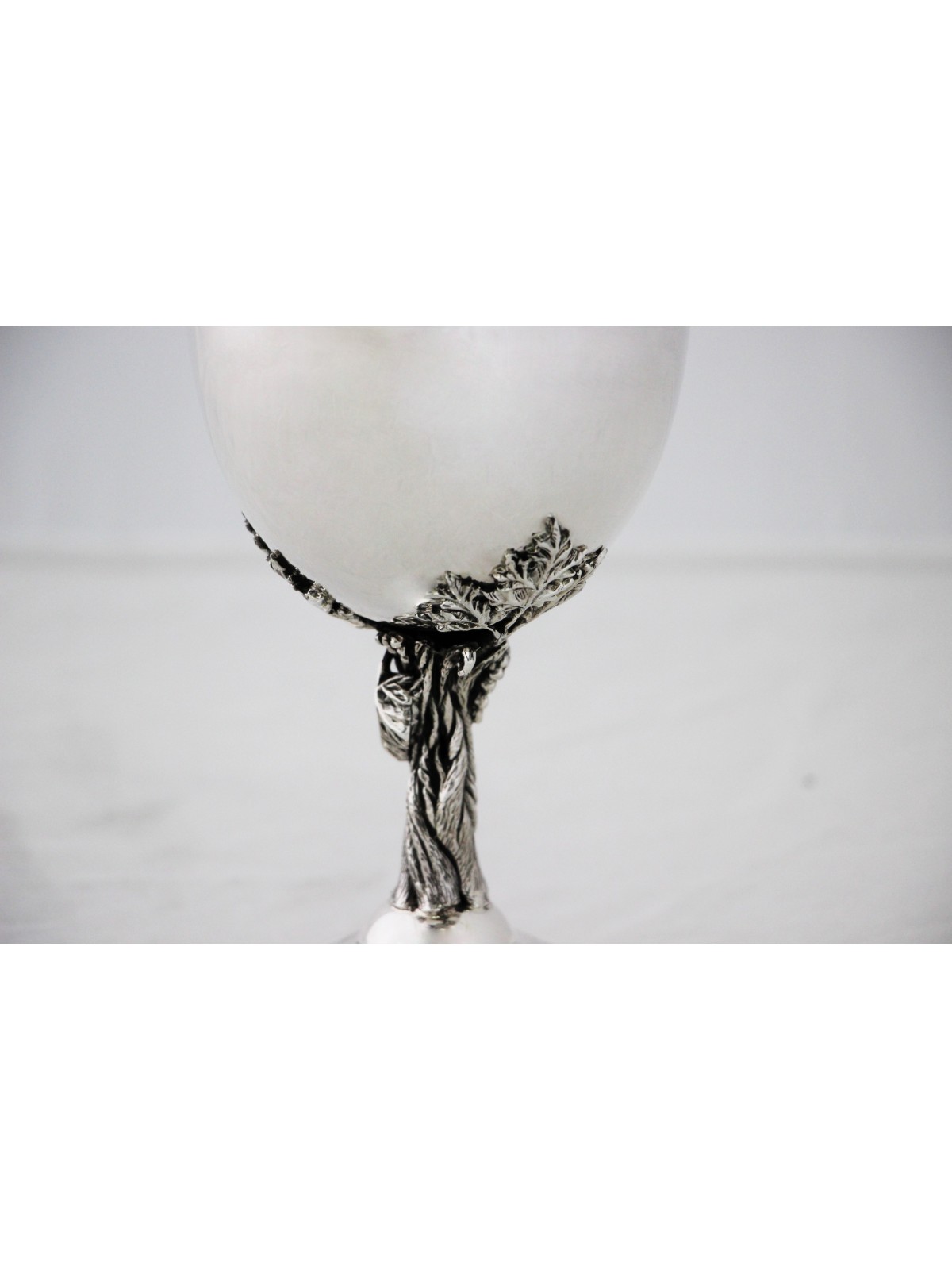 Majestic Grapevine Sculptural Sterling Elijah's Cu , Modern Kiddush Cu