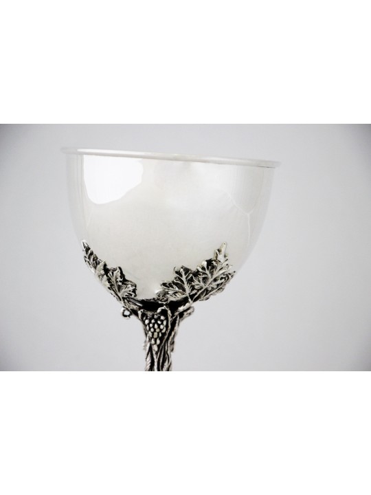 Majestic Grapevine Sculptural Sterling Elijah's Cu , Modern Kiddush Cu