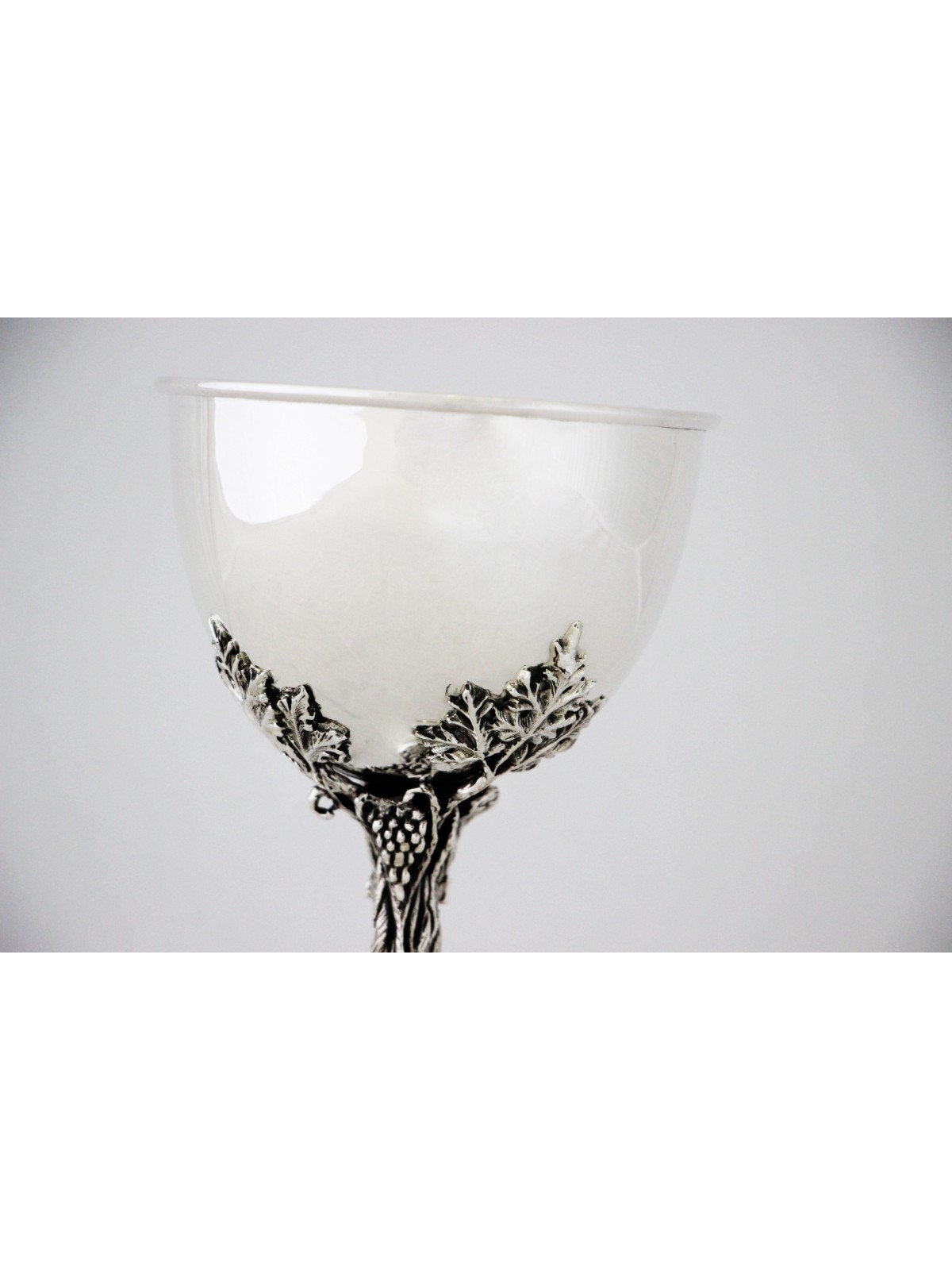 Majestic Grapevine Sculptural Sterling Elijah's Cu , Modern Kiddush Cu