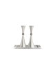 Shabbat Candlesticks With Custom Tray , Sterling Silver Candlesticks ,