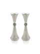 Chandeliers de Shabbat avec plateau personnalisé, chandeliers en argent sterling,