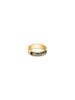 Bague en or avec nom personnalisé émaillé audacieuse, cadeaux Tu B'Av, Judaica israélienne