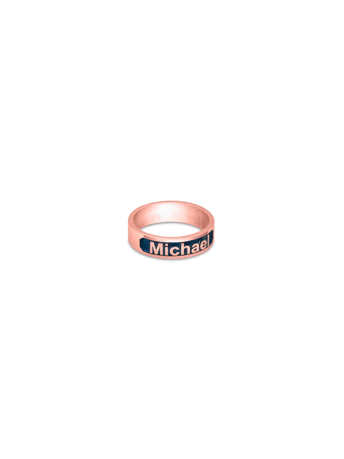 Bold Enameled Custom Name Gold Ring , Tu B'Av Gifts , Israeli Judaica