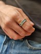 Bague en or avec nom personnalisé émaillé audacieuse, cadeaux Tu B'Av, Judaica israélienne