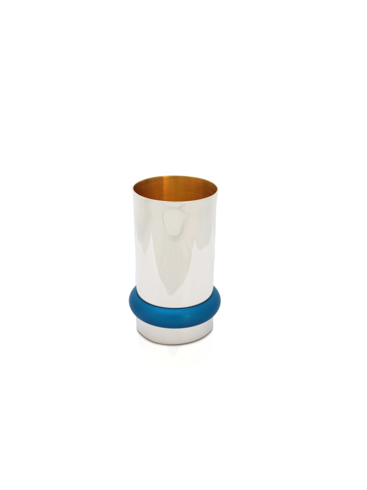 Coupe de Kiddouche en argent sterling avec aluminium coloré, Cu de Kiddouche moderne