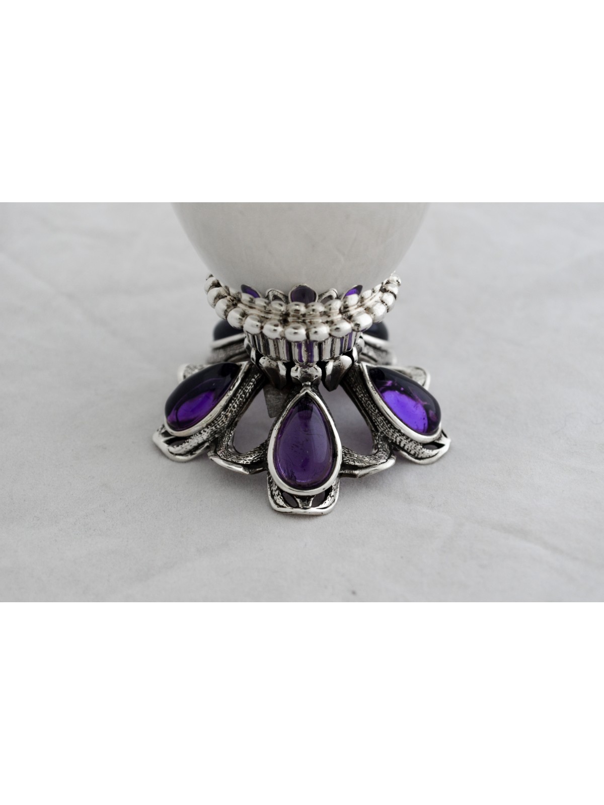 Ensemble de Kiddush en pierre d’améthyste en argent sterling, cadeaux de Pâque, israélien