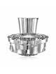 Sterling Silver Kiddush Set With Reflection , Modern Kiddush Cups , Is