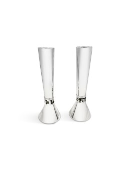 Sterling Silver Personalized Candle Holders with N , Passover Gifts ,