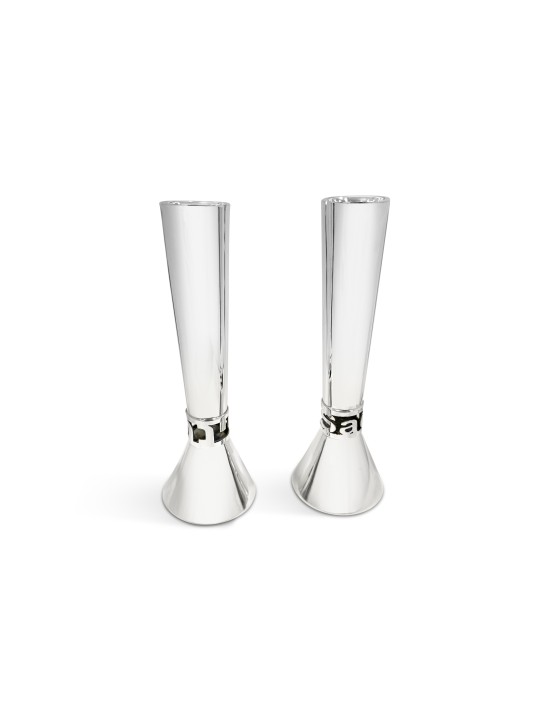 Bougeoirs personnalisés en argent sterling avec N, cadeaux de Pâque,