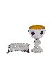 Wine Set with Big Natural Amethyst Stones , Passover Gifts , Israeli J