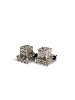 Personalized Sterling Silver Tefillin Cases in Lea , Tefillin and Tefi